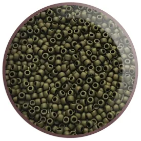 11/0 TR-617 Dark Olive Matte 10g/30g Round Toho Seed Beads - Beading Supply