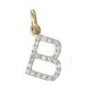 14k Gold and Diamond Initial Necklace