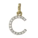 14k Gold and Diamond Initial Necklace