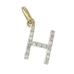 14k Gold and Diamond Initial Necklace