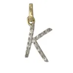 14k Gold and Diamond Initial Necklace