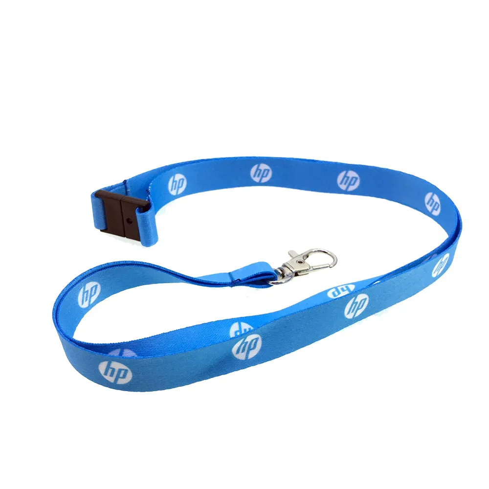 15mm Nylon Lanyard with Safety Clip, Metal Hook & Keyring