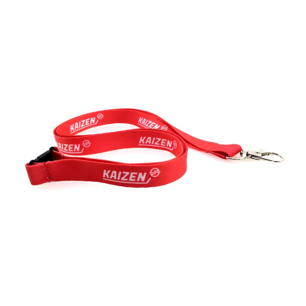 15mm Nylon Lanyard with Safety Clip, Metal Hook & Keyring