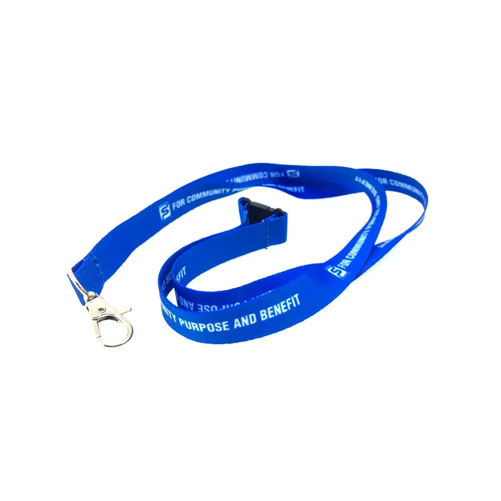 15mm Nylon Lanyard with Safety Clip, Metal Hook & Keyring