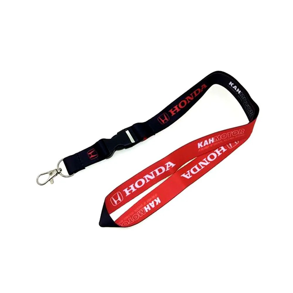 15mm Nylon Lanyard with Safety Clip, Metal Hook & Keyring