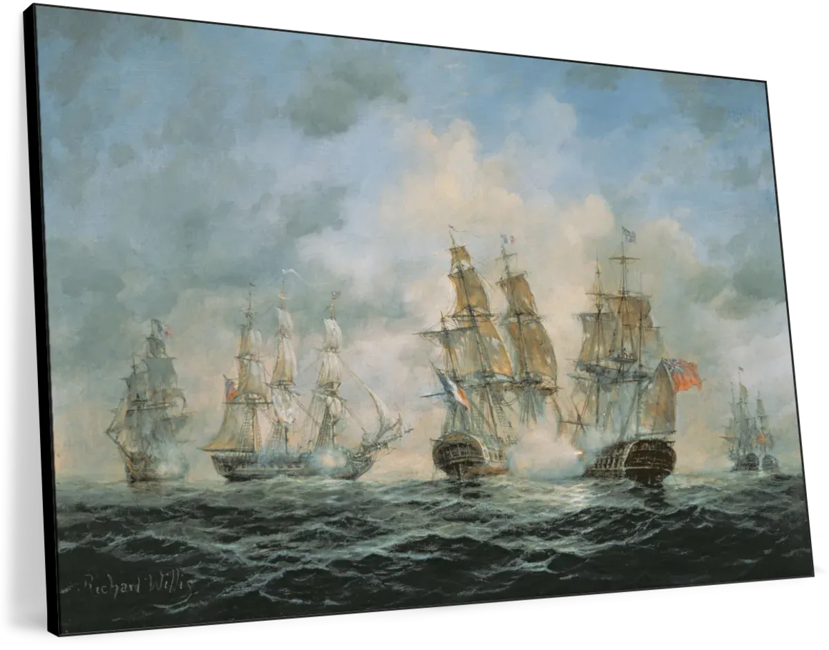 19th Century Naval Engagement In Home Waters Wall Art