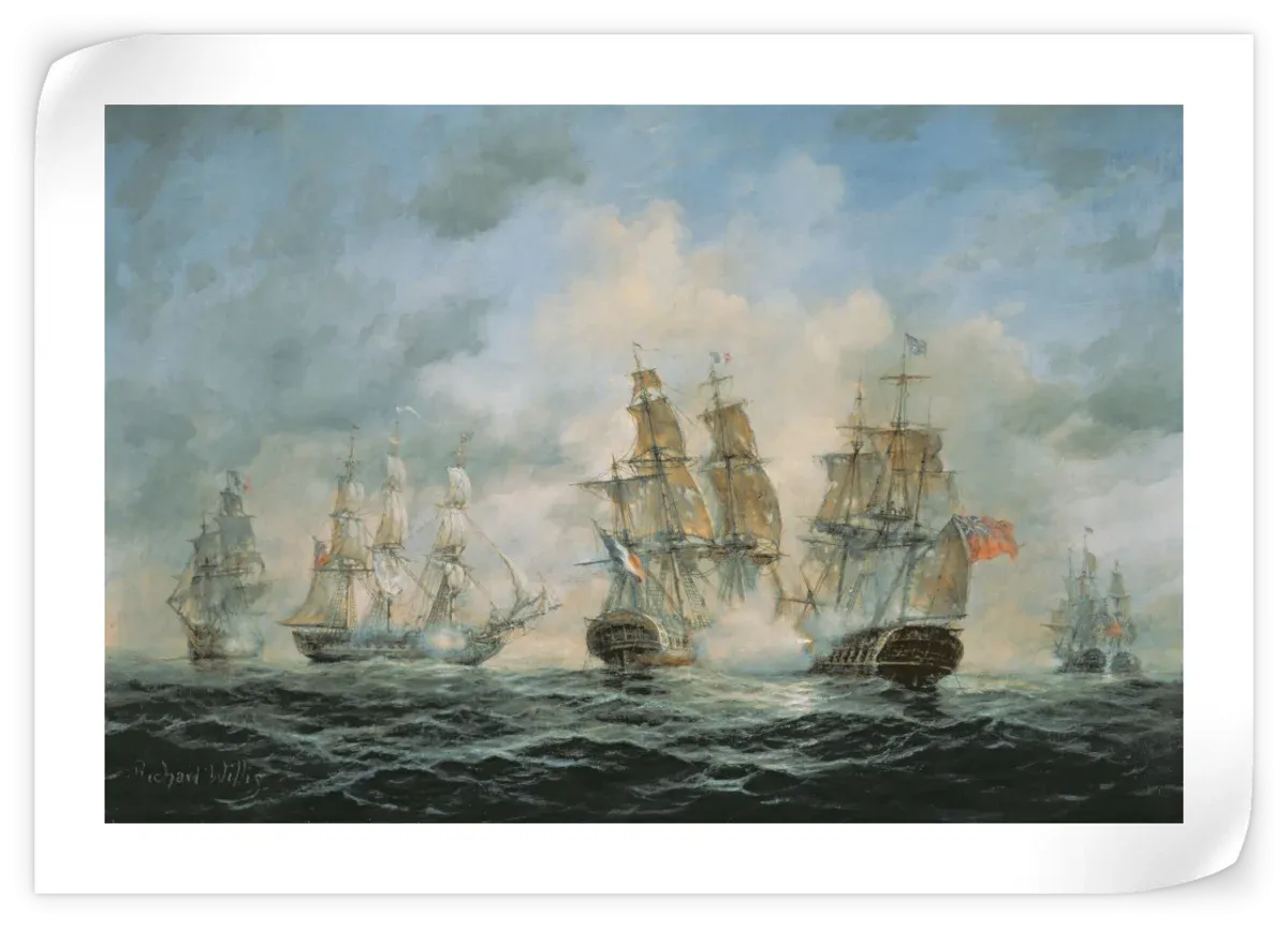 19th Century Naval Engagement In Home Waters Wall Art