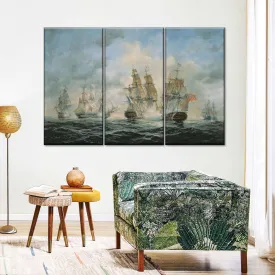 19th Century Naval Engagement In Home Waters Wall Art