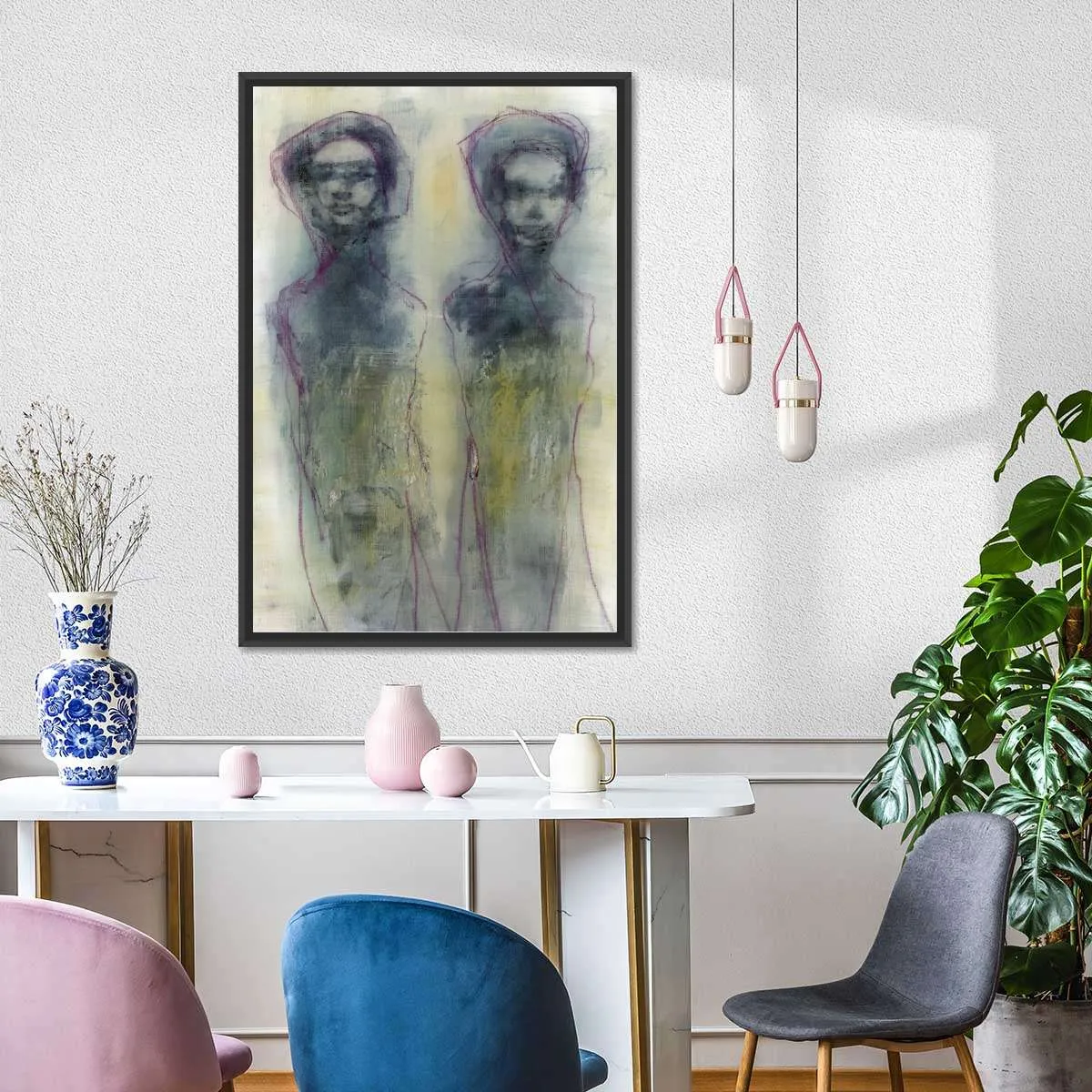 2 Figures Study III Wall Art