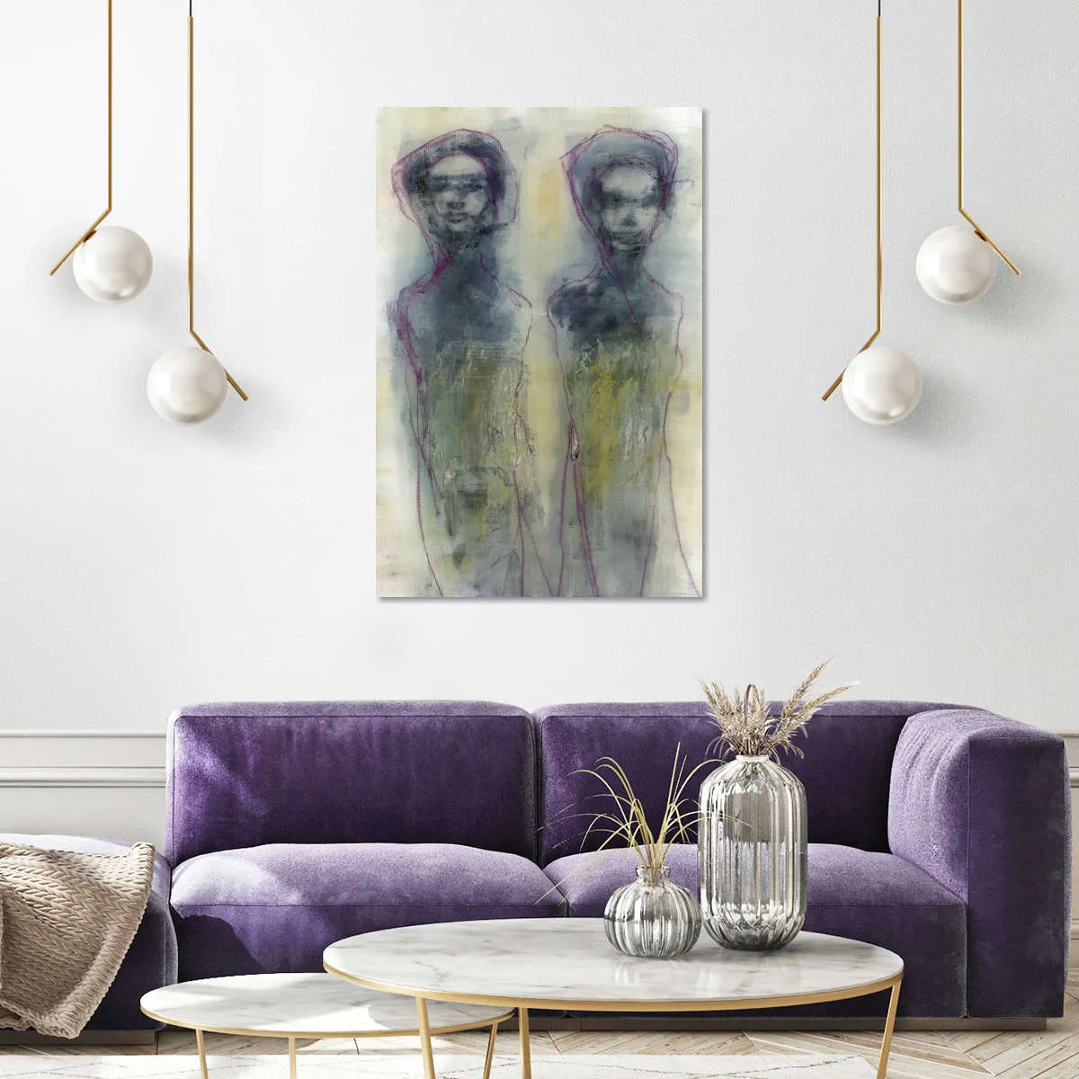 2 Figures Study III Wall Art