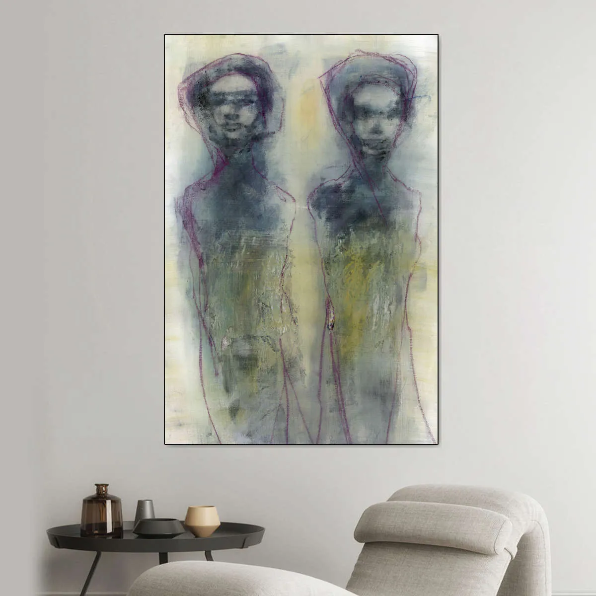 2 Figures Study III Wall Art