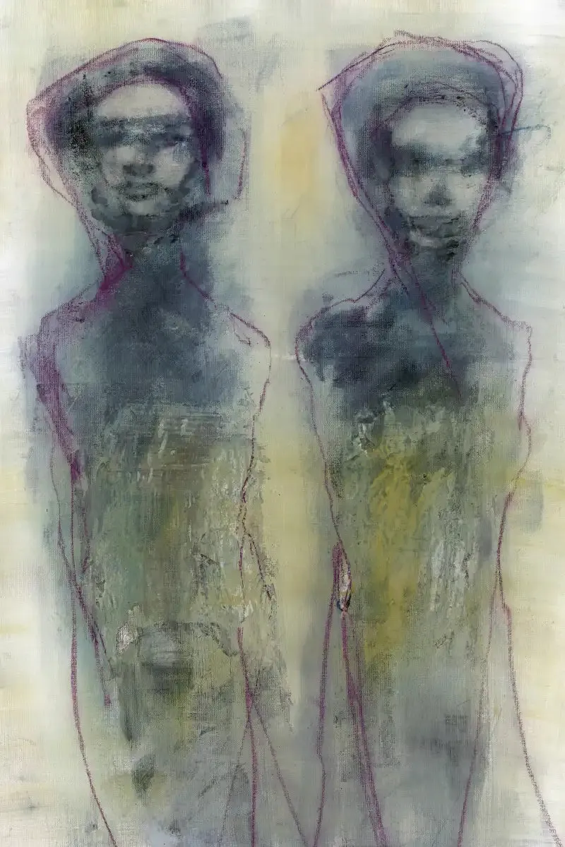 2 Figures Study III Wall Art