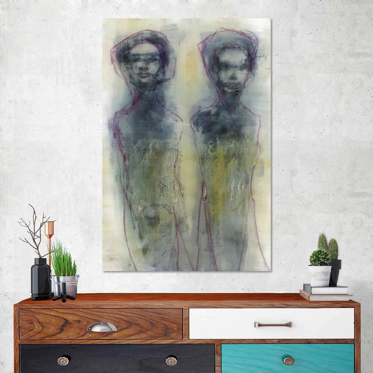 2 Figures Study III Wall Art