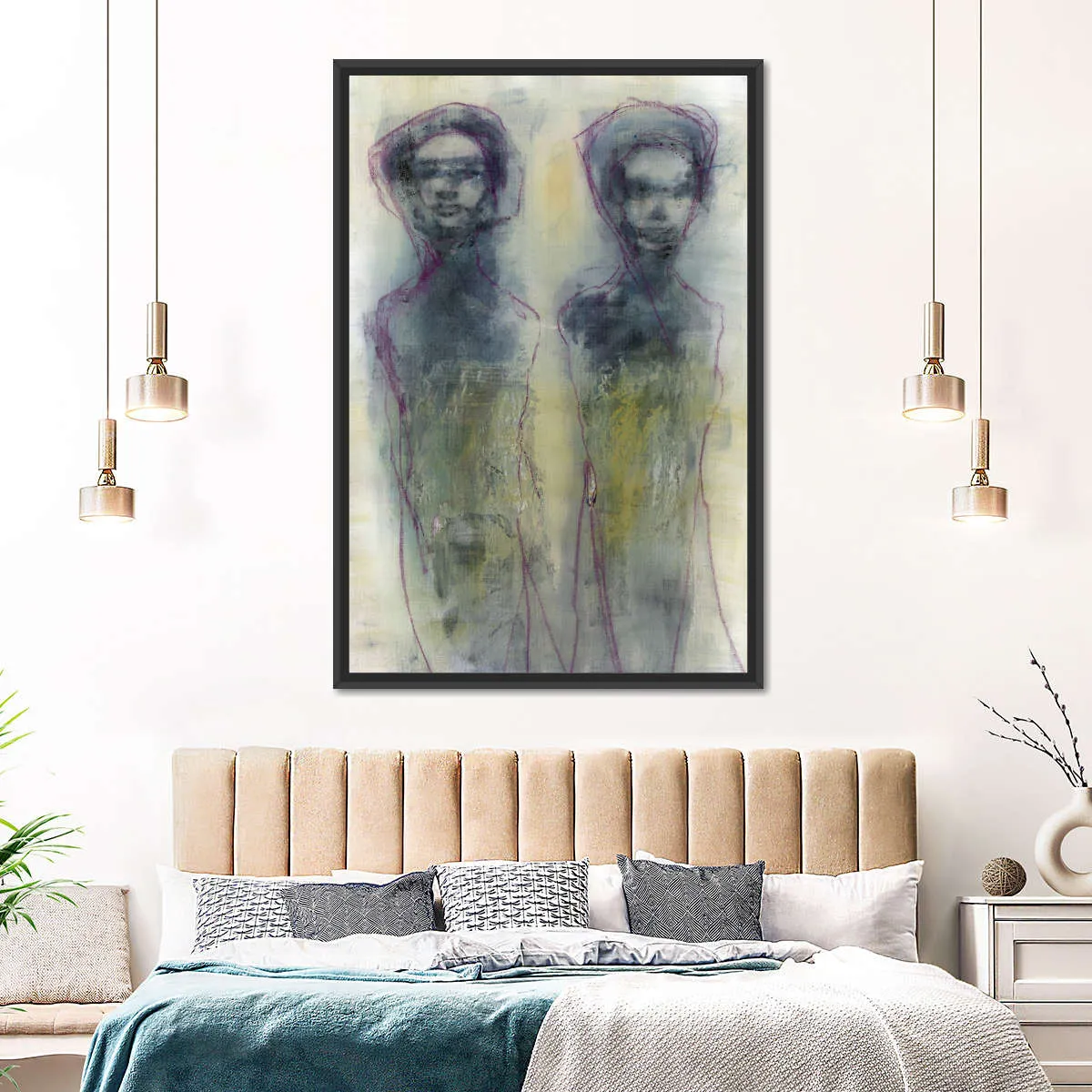 2 Figures Study III Wall Art