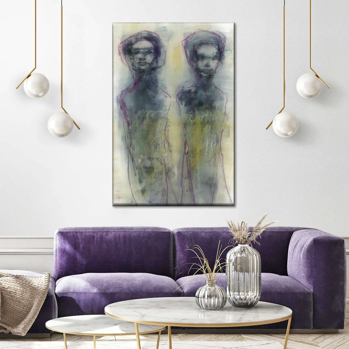 2 Figures Study III Wall Art