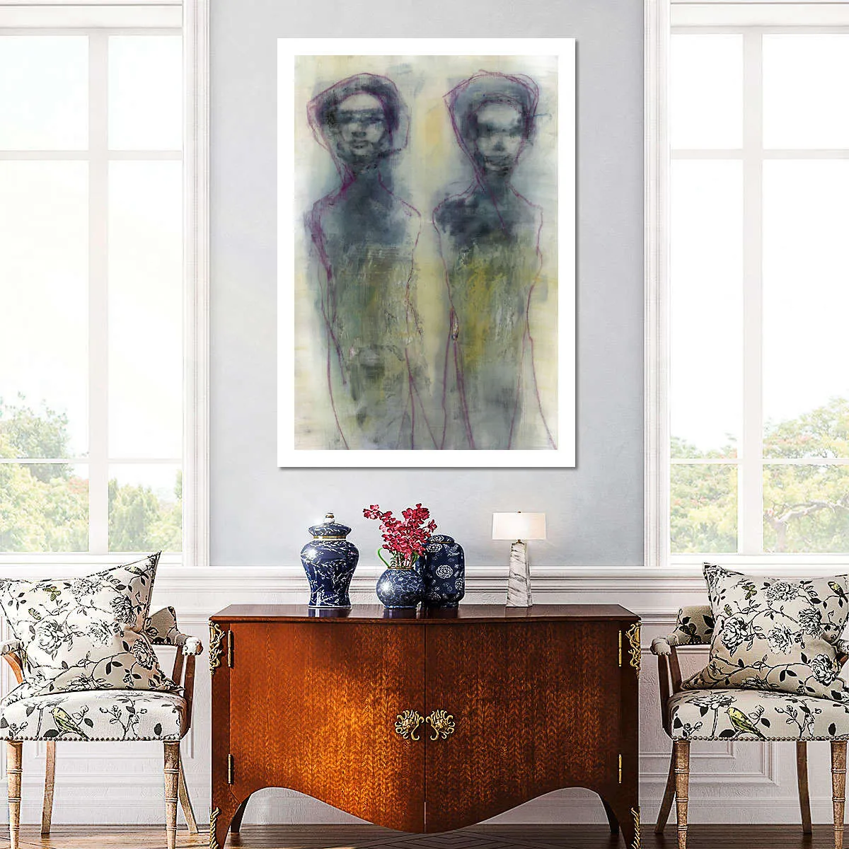 2 Figures Study III Wall Art