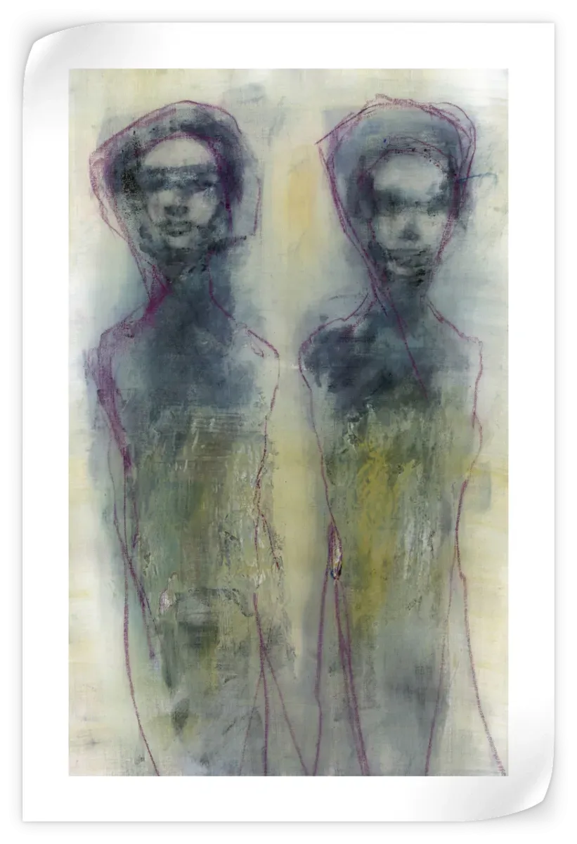 2 Figures Study III Wall Art