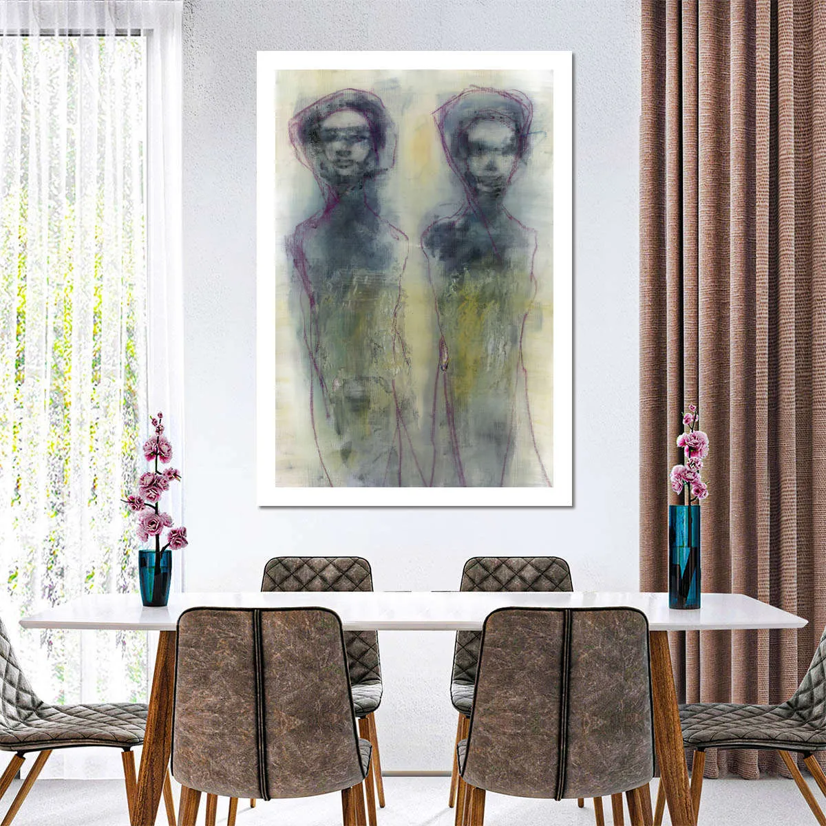 2 Figures Study III Wall Art