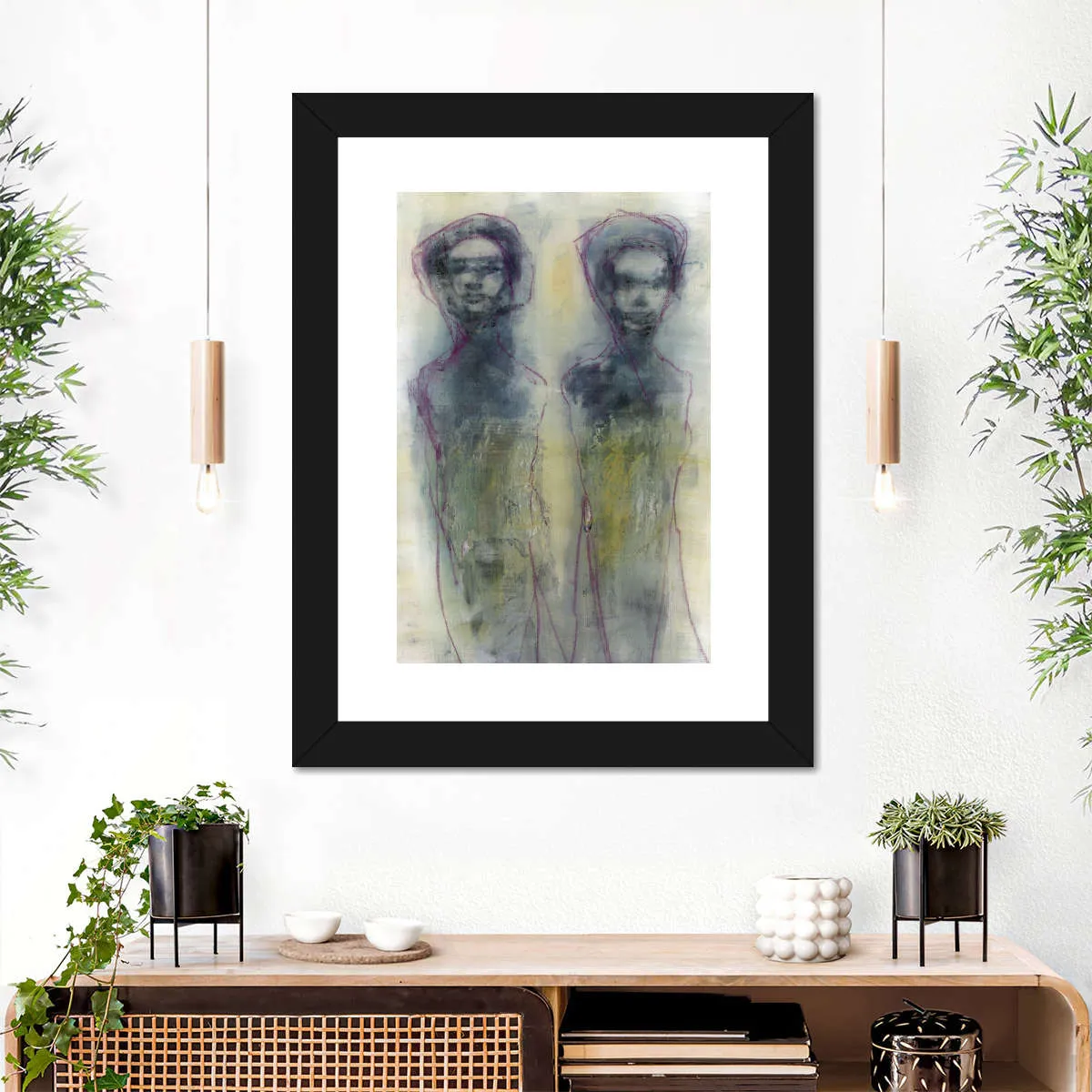 2 Figures Study III Wall Art