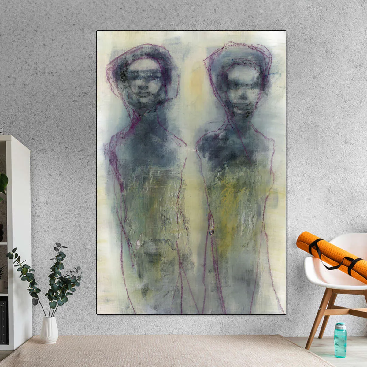 2 Figures Study III Wall Art