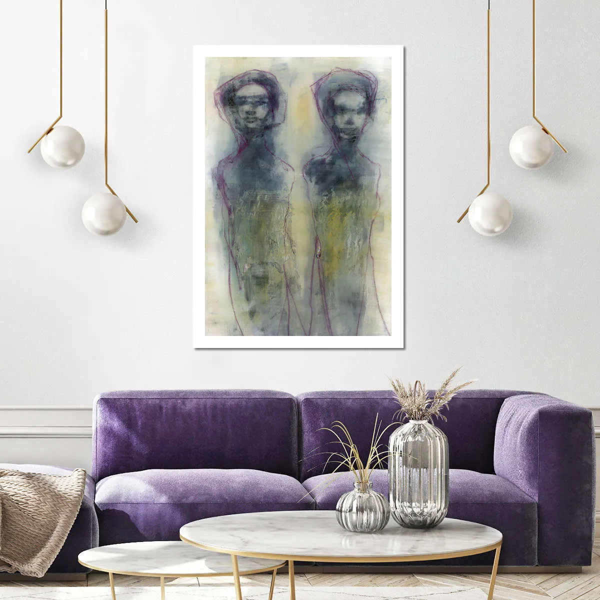 2 Figures Study III Wall Art