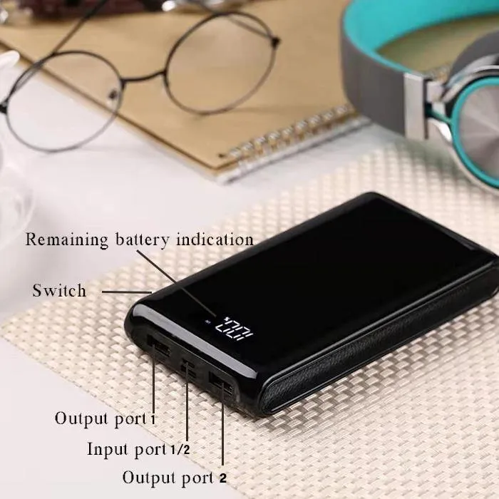 20000mAh Dual Output/Dual Input Slim PowerBank with LED Display