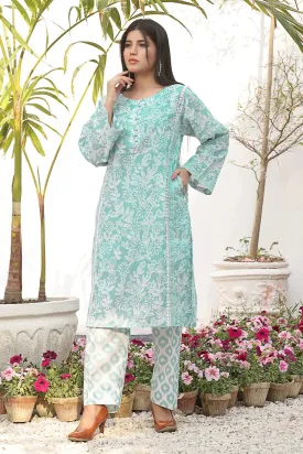 2PC Unstitched Printed Lawn Shirt and Trouser KST-2582