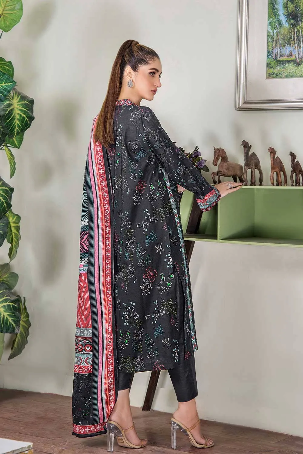 3 Pcs Unstitched Khaddar Suit KKH-2218