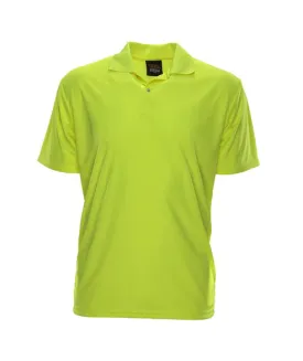 300BLM Hi-Vis Lime Birdseye Safety Polo Shirt