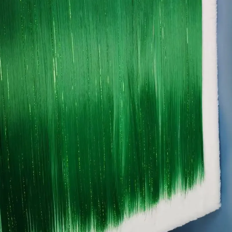 35" Tinsel Blended Weft Extension - Oh My Green!