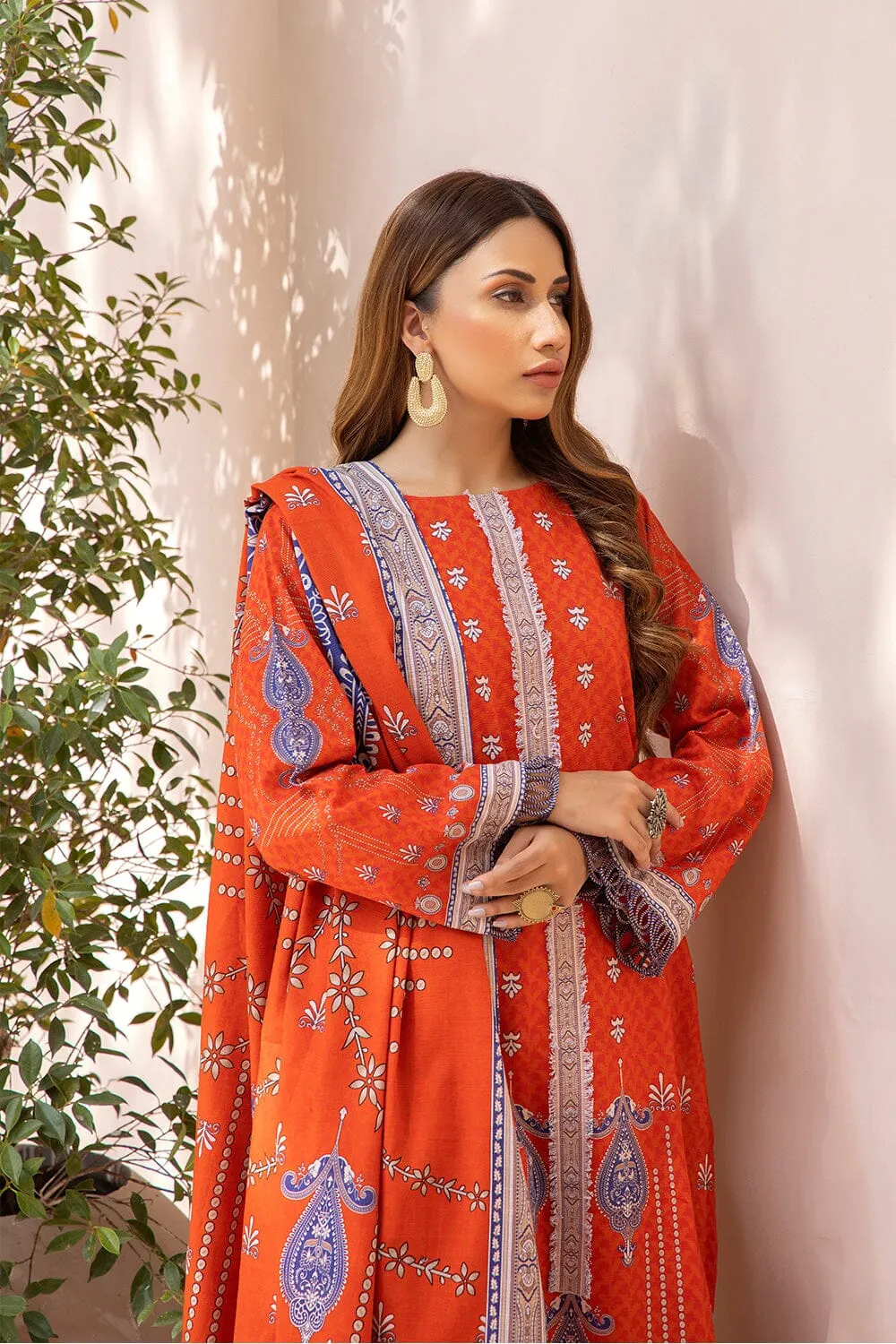 3PC Unstitched Khaddar Suit KKH-2205