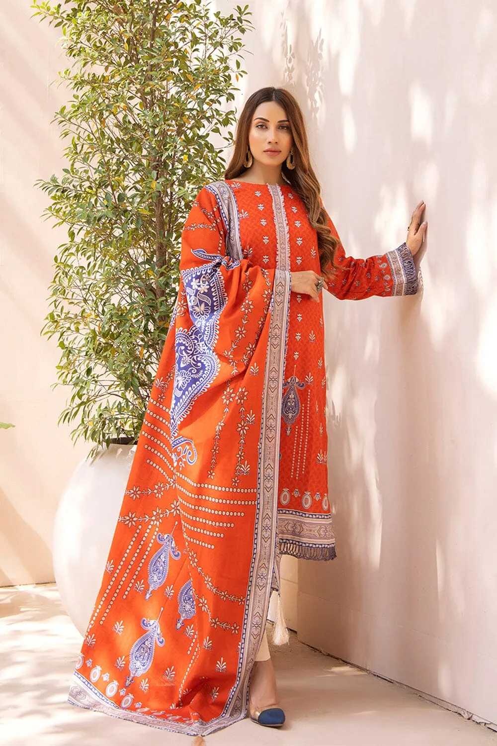 3PC Unstitched Khaddar Suit KKH-2205