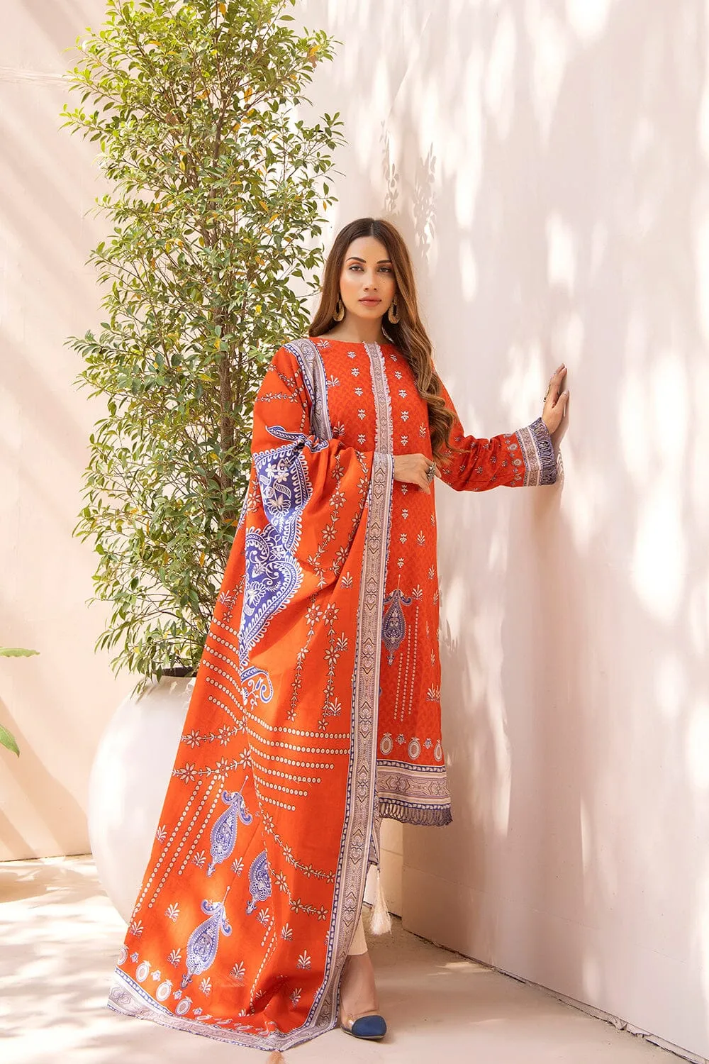 3PC Unstitched Khaddar Suit KKH-2205