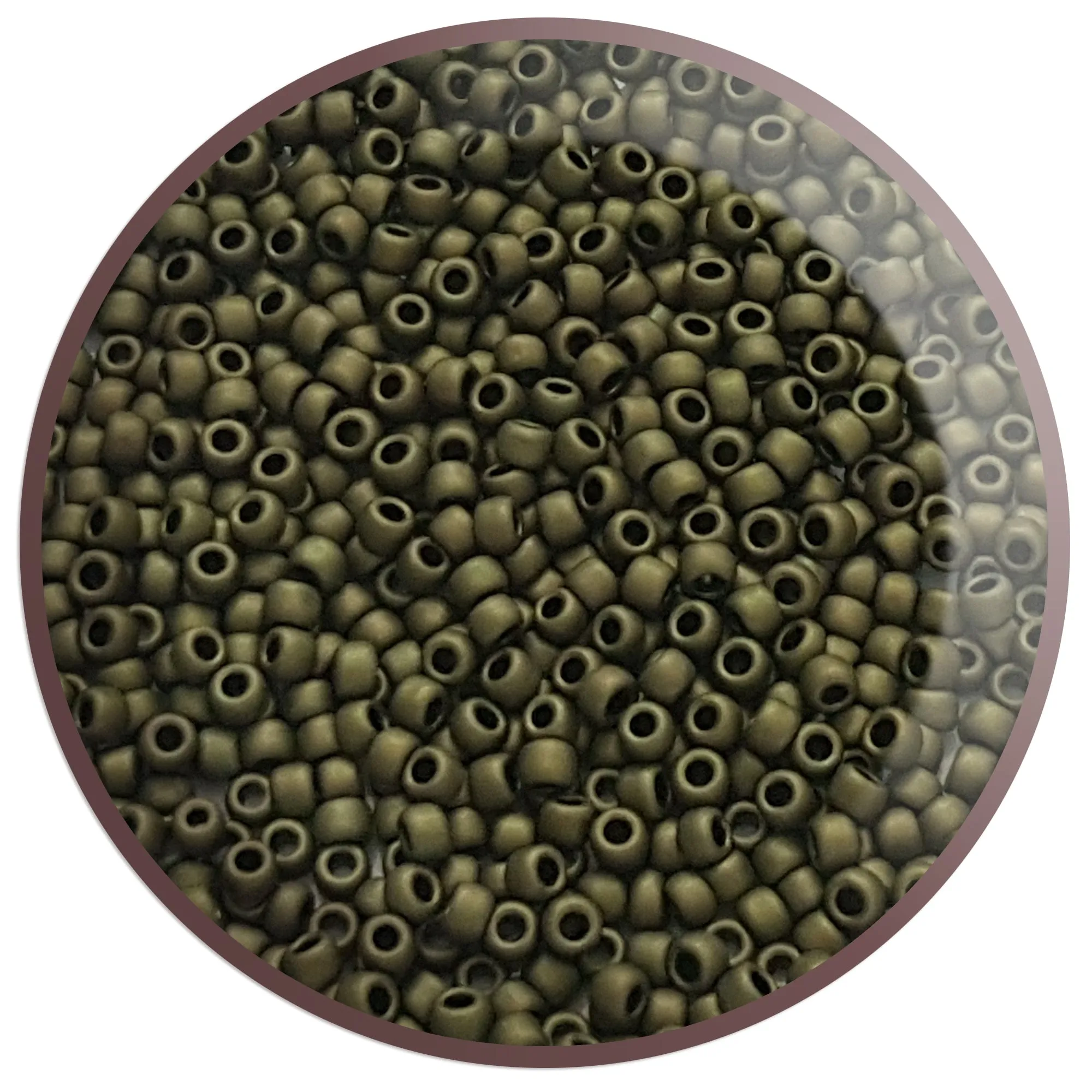 8/0 TR-617 Dark Olive Matte 10g/30g Round Toho Seed Beads - Beading Supply