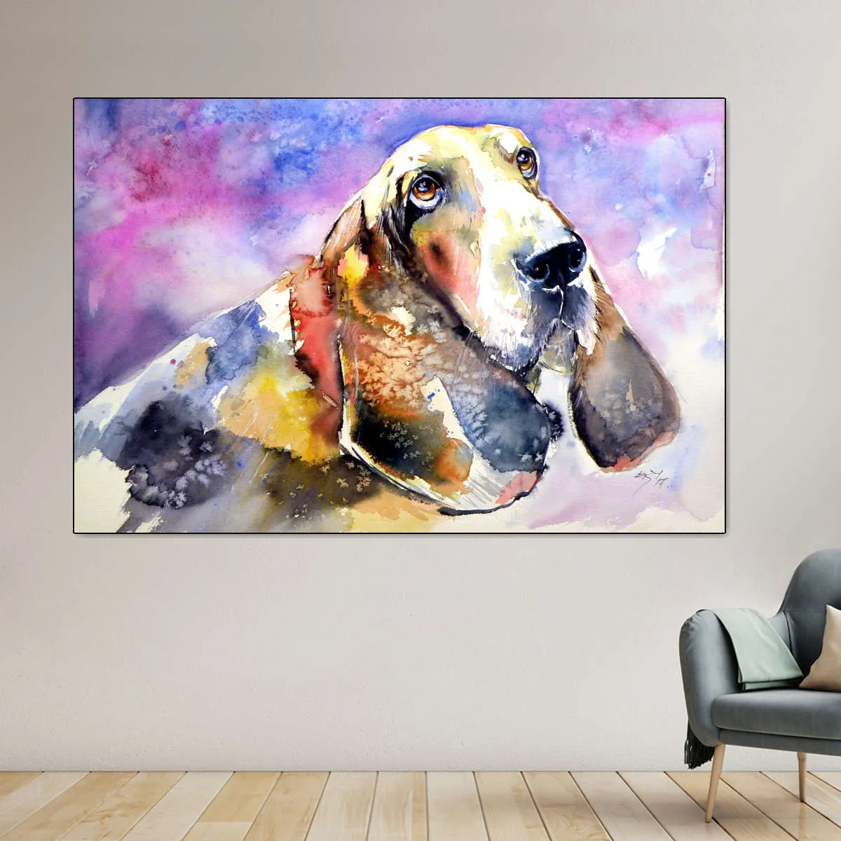 A Basset Hound Wall Art