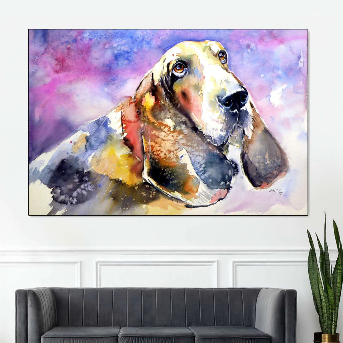 A Basset Hound Wall Art