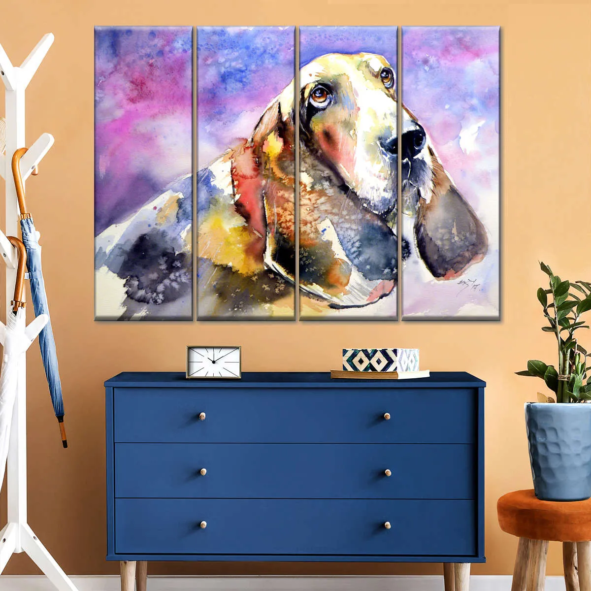 A Basset Hound Wall Art