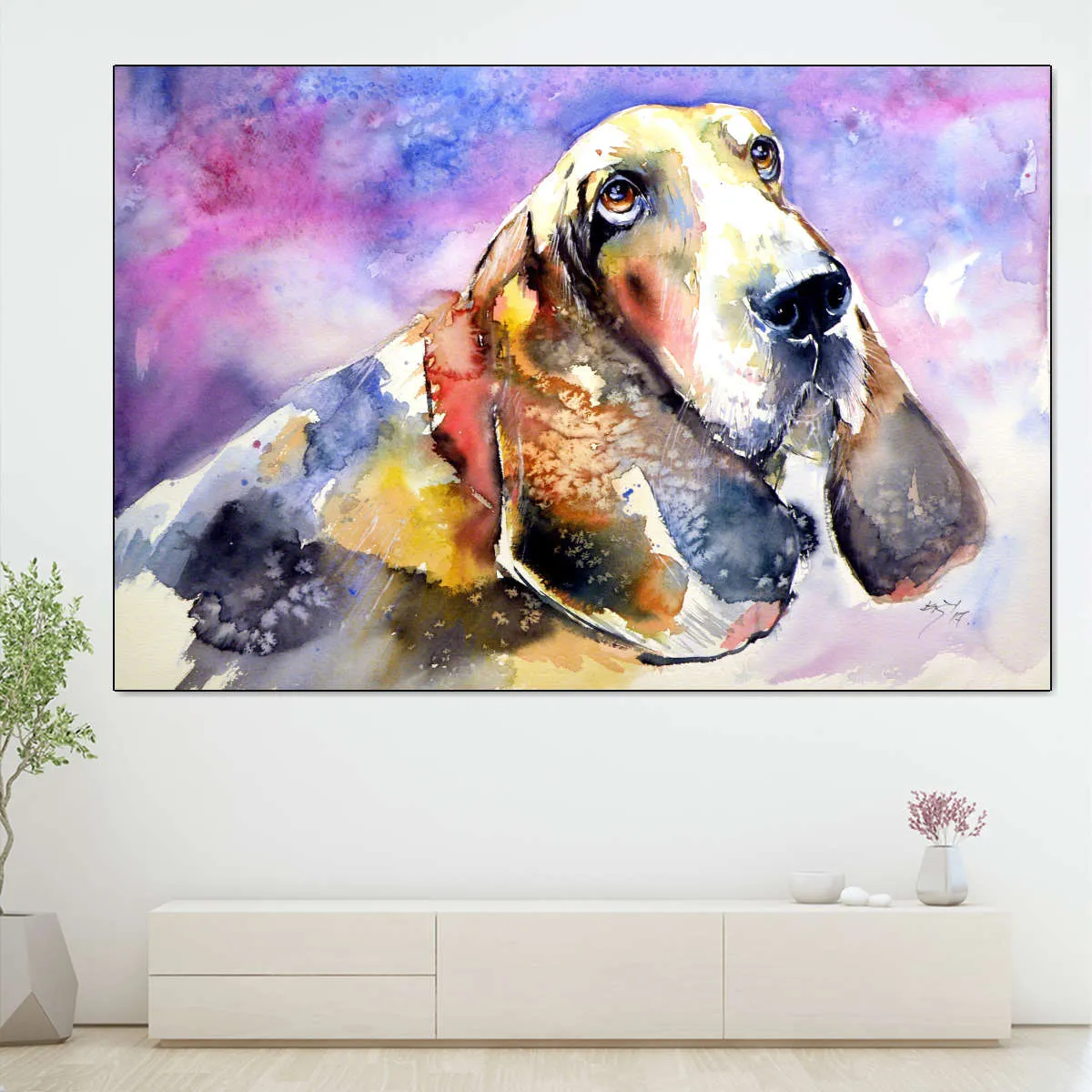 A Basset Hound Wall Art