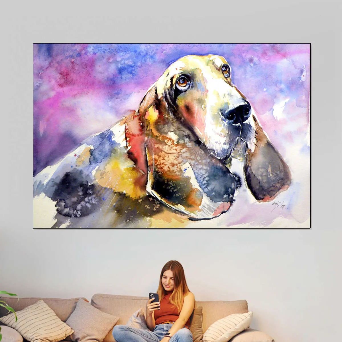 A Basset Hound Wall Art