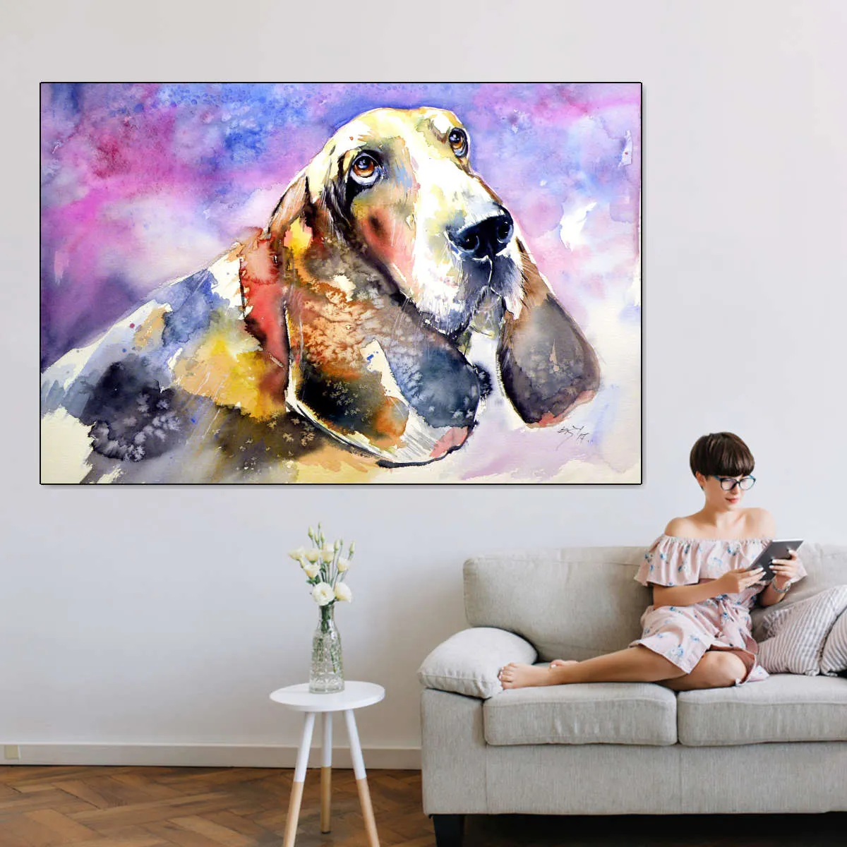 A Basset Hound Wall Art