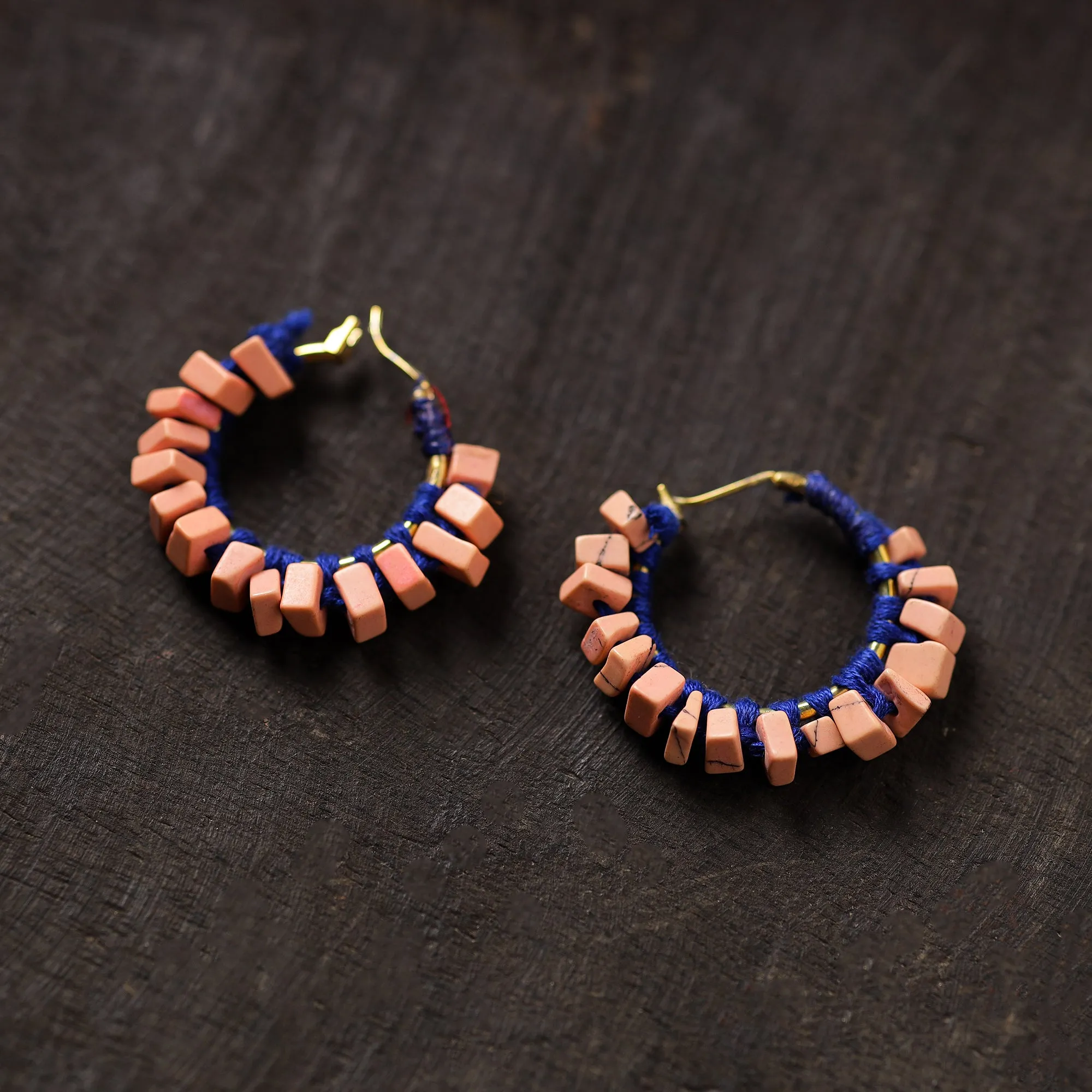 Aakriti Handmade Thread & Stone Work Earrings 02