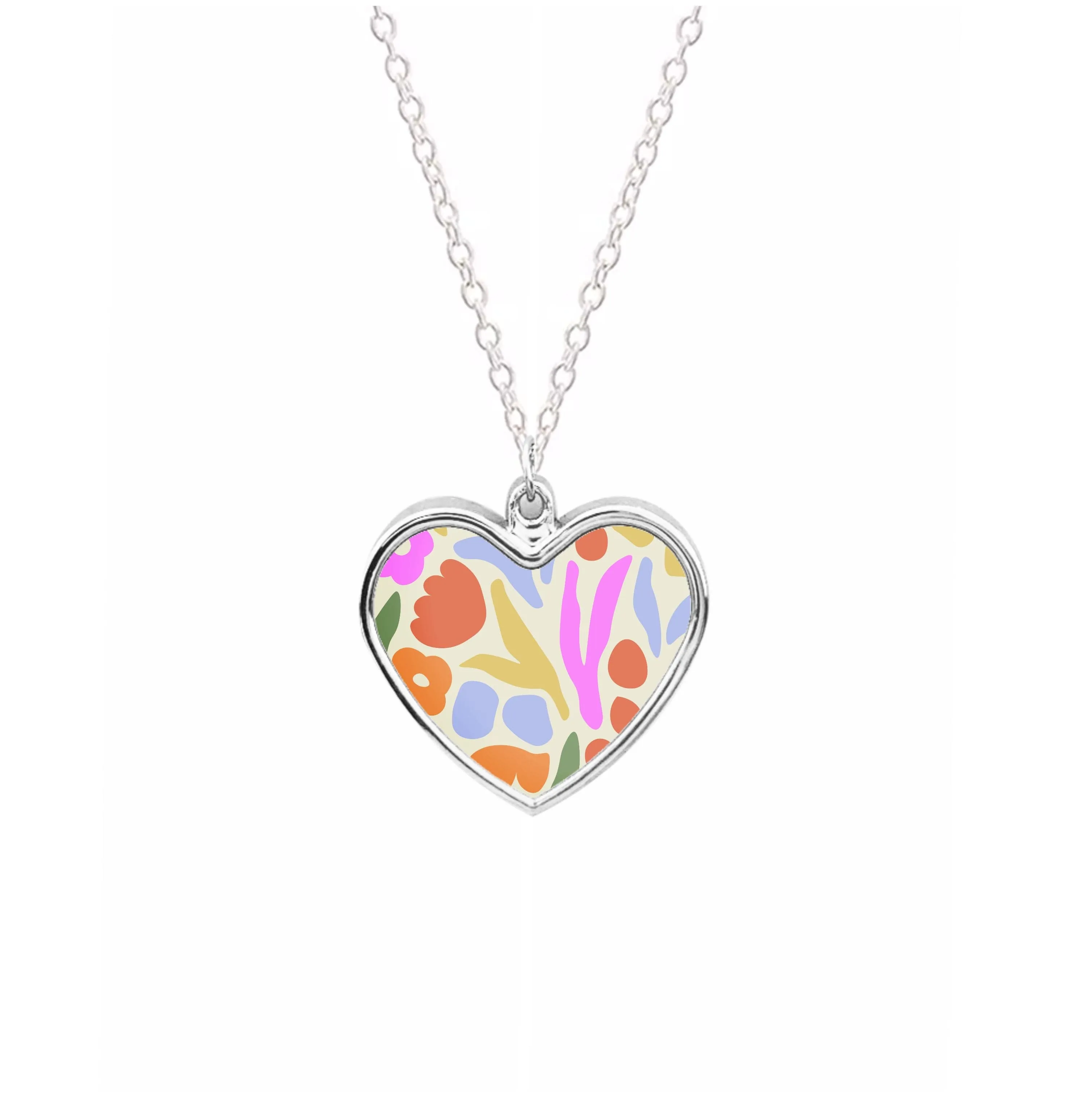 Abstract Floral Pattern - Floral Necklace