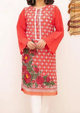 Adan’s Libas Schiffli Embroidered Stitched Lawn Kurti