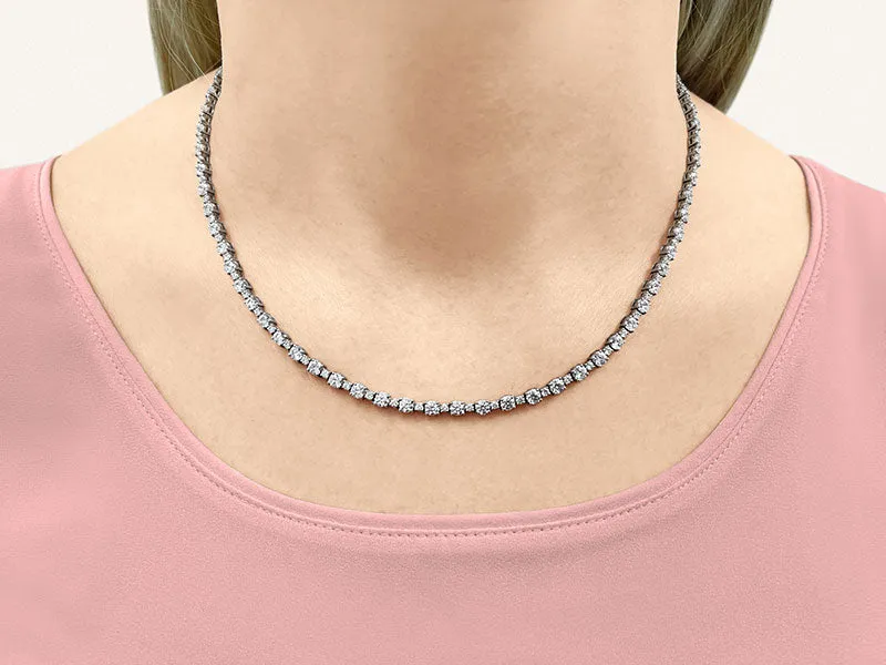 Affectionately Yours Diamond Tennis Lab-Grown Diamond Necklace with 14.91 ct.(finished) 2mm, 3.6mm