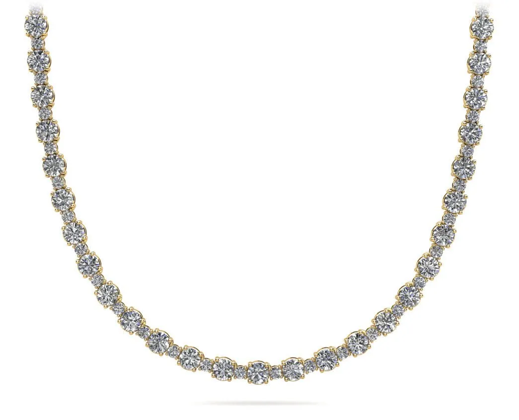 Affectionately Yours Diamond Tennis Lab-Grown Diamond Necklace with 14.91 ct.(finished) 2mm, 3.6mm