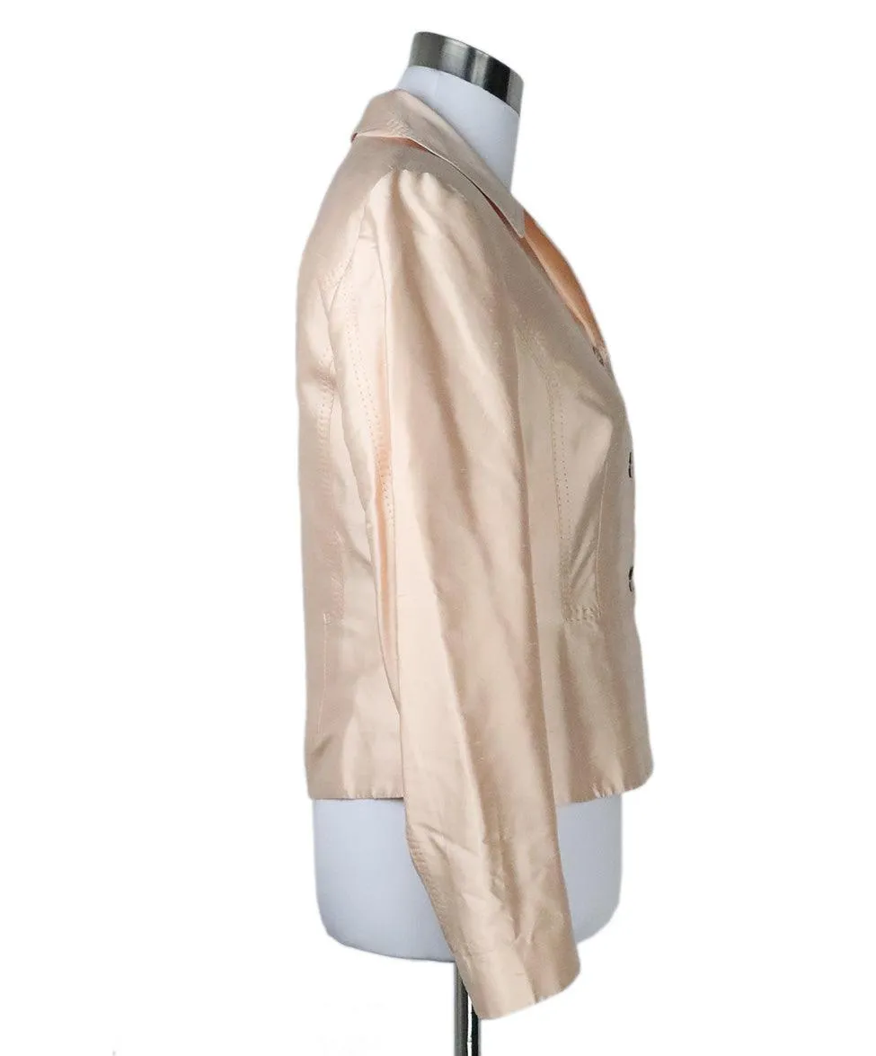 Alberta Ferretti Peach Silk Blazer sz 4