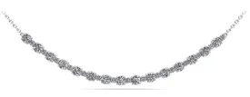 Alternating Diamond Tennis Lab-Grown Diamond Necklace with 1.41 ct.(finished) 1.4mm, 2.6mm