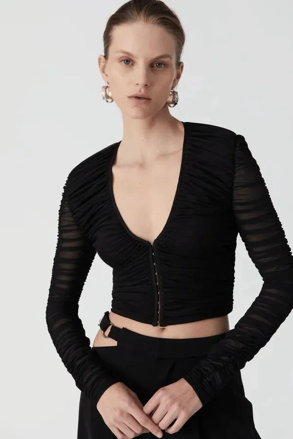 Amari Mesh Top Black