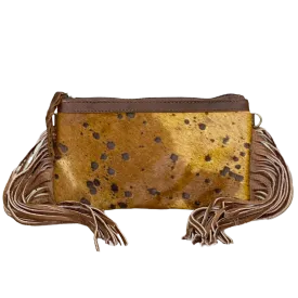 American Darling Brown Cowhide with Fringe Crossbody ADBGS142BRAC2FRNG