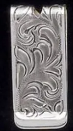 Austin Accents® Plain Rectangle Tooled Silver Money Clip